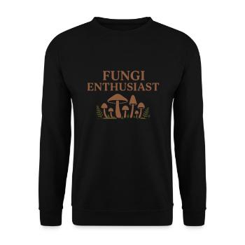 Pilzliebhaber Cottagecore Ästhetische Natur Hexe - Unisex Pullover - Schwarz - Vorne - Alina (178cm) & Michal (187cm)