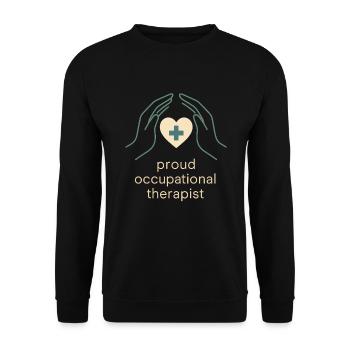 ergothérapeute ot Gift Healthcare Reha - Sweat-shirt Unisexe - noir - Devant - Alina (178cm) & Michal (187cm)