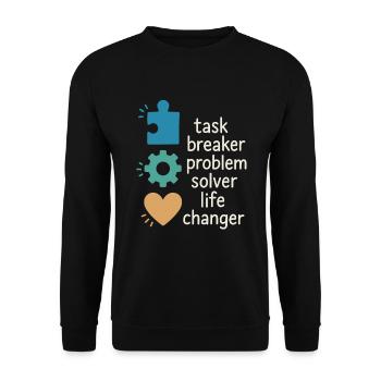ergothérapeute ot Gift Healthcare Reha - Sweat-shirt Unisexe - noir - Devant - Alina (178cm) & Michal (187cm)