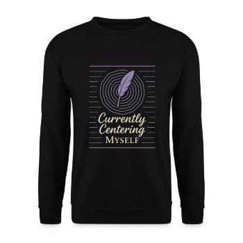Dankbarkeitspraxis Journalliebhaber Emotional - Unisex Pullover - Schwarz - Vorne - Alina (178cm) & Michal (187cm)