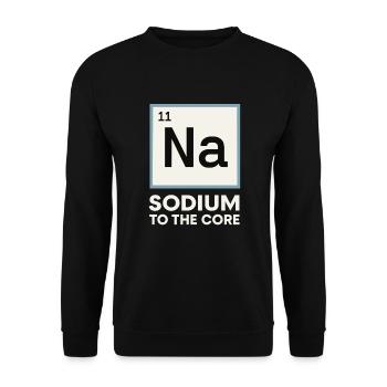 Salzliebhaber Natriumabhängiger Nacl Meme - Unisex Pullover - Schwarz - Vorne - Alina (178cm) & Michal (187cm)