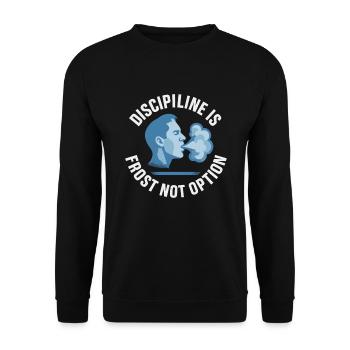 Cold showers Mental hardness Cold exposure - Unisex Sweatshirt - black - Front - Alina (178cm) & Michal (187cm)