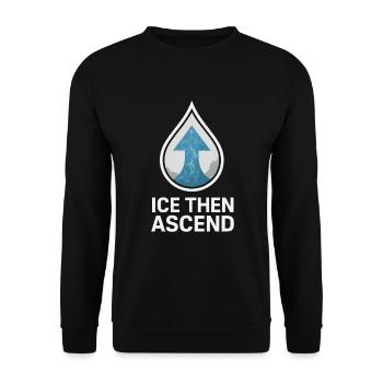 Cold showers Mental hardness Cold exposure - Unisex Sweatshirt - black - Front - Alina (178cm) & Michal (187cm)