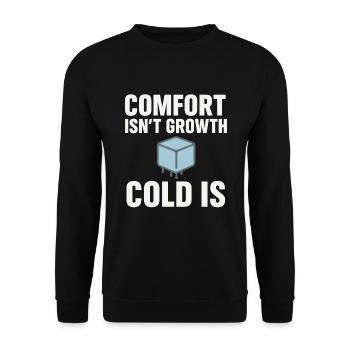 Cold showers Mental hardness Cold exposure - Unisex Sweatshirt - black - Front - Alina (178cm) & Michal (187cm)