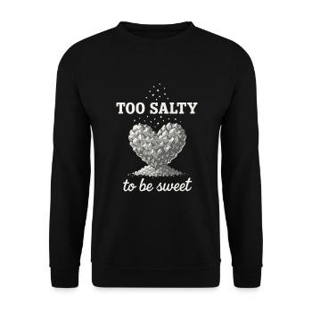 Salzliebhaber Natriumabhängiger Nacl Meme - Unisex Pullover - Schwarz - Vorne - Alina (178cm) & Michal (187cm)