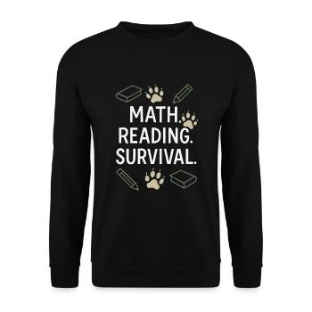 Homeschool Mom Mama Bear Homeschooling Geschenk - Unisex Pullover - Schwarz - Vorne - Alina (178cm) & Michal (187cm)