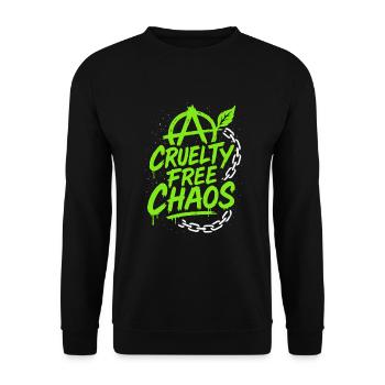 Vegan Punk Rebell Vegan Vegan Anarchist Vegan - Unisex Pullover - Schwarz - Vorne - Alina (178cm) & Michal (187cm)