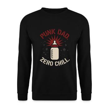 Punk Dad Alternative Paternity Rebellious - Unisex Sweatshirt - black - Front - Alina (178cm) & Michal (187cm)