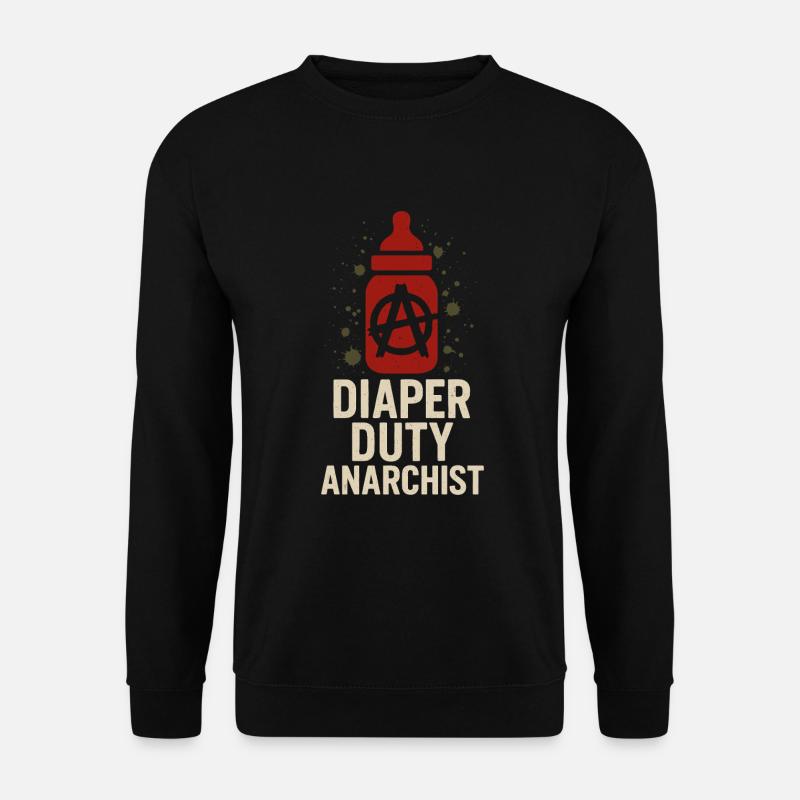 Punk Dad Alternative Vaterschaft Rebellischer - Unisex Pullover - Schwarz