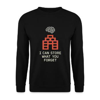 Memory Athlete Mnemonic Brain Training Mental - Unisex Sweatshirt - black - Front - Alina (178cm) & Michal (187cm)