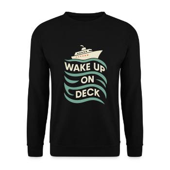 Cruise Addict Funny Cruise Loyalty Ocean - Sweat-shirt Unisexe - noir - Devant - Alina (178cm) & Michal (187cm)