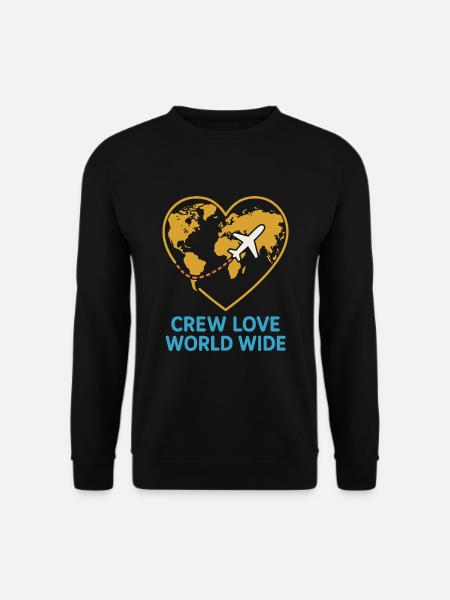 Flugbegleiter Kabinencrew Leben Luftfahrt - Unisex Pullover - Schwarz