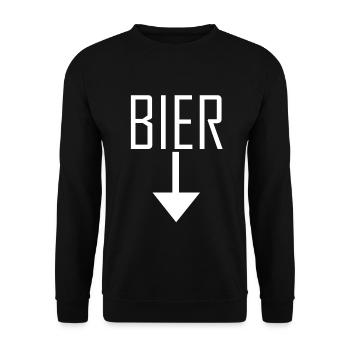 beer - Unisex Sweatshirt - black - Front - Alina (178cm) & Michal (187cm)