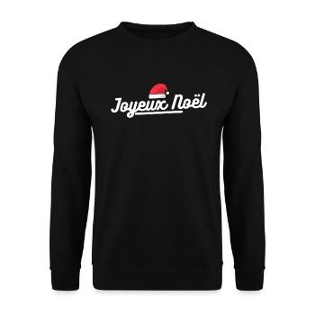 Joyeux Noël. cadeau joyeux noël - Sweat-shirt Unisexe - noir - Devant - Alina (178cm) & Michal (187cm)