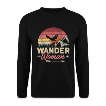 Wander Woman - Unisex Pullover - Schwarz - Vorne - Alina (178cm) & Michal (187cm)