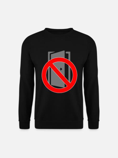 Tuer schliessen bitte | Tür schließen bitte - Unisex Pullover - Schwarz