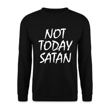 Not today satan - Sweat-shirt Unisexe - noir - Devant - Alina (178cm) & Michal (187cm)