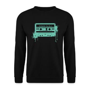 RETRO CASSETTE en turquoise - Sweat-shirt Unisexe - noir - Devant - Alina (178cm) & Michal (187cm)