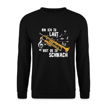 Trompete Musikverein - Unisex Pullover - Schwarz - Vorne - Alina (178cm) & Michal (187cm)