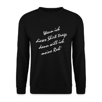 Ich will einfach nur meine Ruhe - Unisex Pullover - Schwarz - Vorne - Alina (178cm) & Michal (187cm)