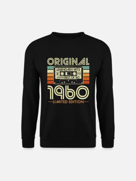Original 1960 Jahrgang Vintage Geburtstag Retro - Unisex Pullover - Schwarz