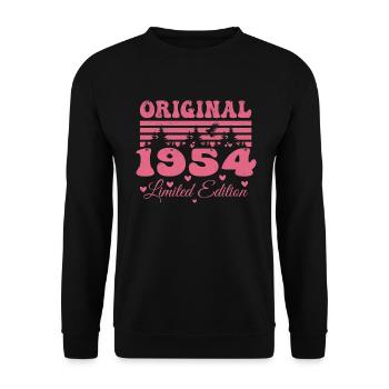 Women's 1954 70th Anniversary Gift | Born in 1954 - Unisex Sweatshirt - black - Front - Alina (178cm) & Michal (187cm)