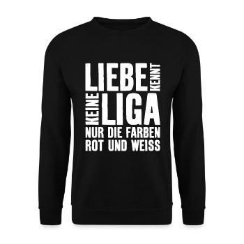FUßBALL LIEBE KENNT KEINE LIGA - Unisex Pullover - Schwarz - Vorne - Alina (178cm) & Michal (187cm)