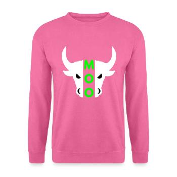 Moo (half head bull) - Unisex Sweatshirt - pink - Front