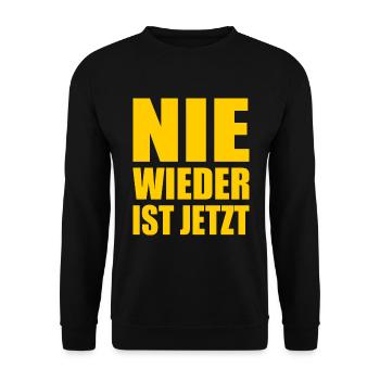 Plus jamais ça n’est maintenant - Sweat-shirt Unisexe - noir - Devant - Alina (178cm) & Michal (187cm)