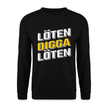 Löten Digga Löten Bier Saufen Party - Unisex Pullover - Schwarz - Vorne - Alina (178cm) & Michal (187cm)