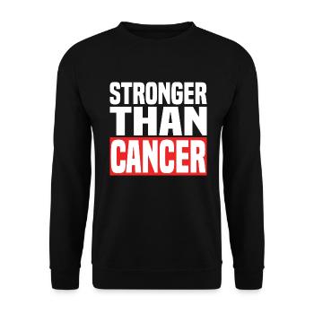 Stronger Than Cancer - Unisex Pullover - Schwarz - Vorne - Alina (178cm) & Michal (187cm)