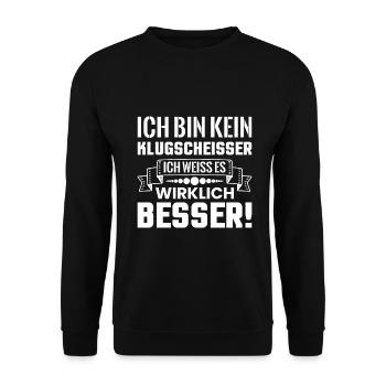 Je ne sais pas ce que je sais. - Sweat-shirt Unisexe - noir - Devant - Alina (178cm) & Michal (187cm)