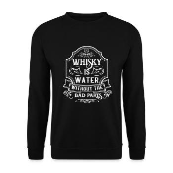 whiskey - Unisex Sweatshirt - black - Front - Alina (178cm) & Michal (187cm)