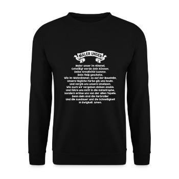 Maler Unser Lackierer Beruf Malermeister Handwerk - Unisex Pullover - Schwarz - Vorne - Alina (178cm) & Michal (187cm)