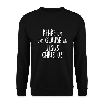 Jesus Religion - Unisex Pullover - Schwarz - Vorne - Alina (178cm) & Michal (187cm)