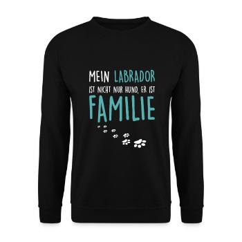 Labrador - Unisex Pullover - Schwarz - Vorne - Alina (178cm) & Michal (187cm)