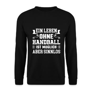 Handball en disant - Sweat-shirt Unisexe - noir - Devant - Alina (178cm) & Michal (187cm)