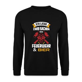 Les pompiers boivent de la bière - Sweat-shirt Unisexe - noir - Devant - Alina (178cm) & Michal (187cm)