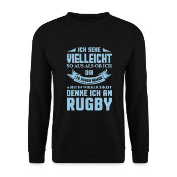 RUGBY - Unisex Pullover - Schwarz - Vorne - Alina (178cm) & Michal (187cm)