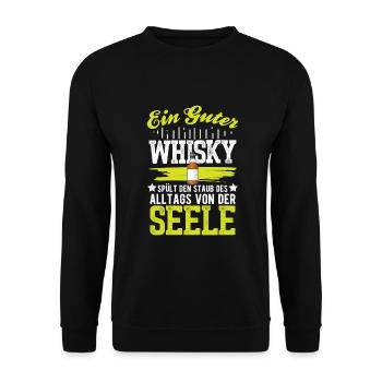 Whisky disant cadeau - Sweat-shirt Unisexe - noir - Devant - Alina (178cm) & Michal (187cm)