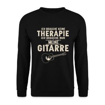 Akustik Gitarre Gitarrist - Unisex Pullover - Schwarz - Vorne - Alina (178cm) & Michal (187cm)