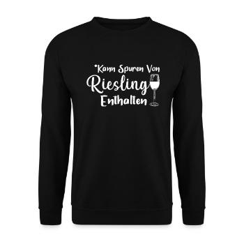 Vin riesling - Sweat-shirt Unisexe - noir - Devant - Alina (178cm) & Michal (187cm)