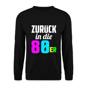 80s Eighties - Unisex Sweatshirt - black - Front - Alina (178cm) & Michal (187cm)