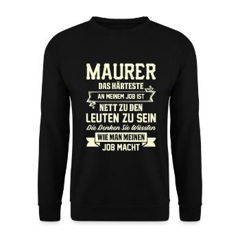 mason - Unisex Sweatshirt - black - Front - Alina (178cm) & Michal (187cm)