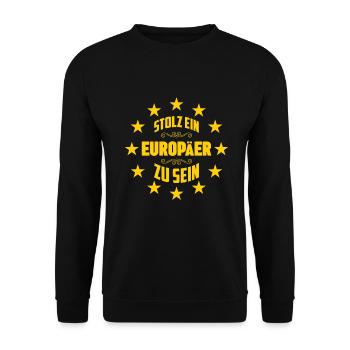 Europe Union Européenne UE Européens - Sweat-shirt Unisexe - noir - Devant - Alina (178cm) & Michal (187cm)