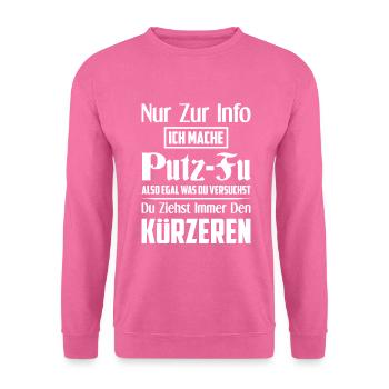 Nettoyage femme de ménage - Sweat-shirt Unisexe - rose - Devant