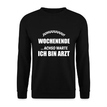 Doctor - Unisex Sweatshirt - black - Front - Alina (178cm) & Michal (187cm)
