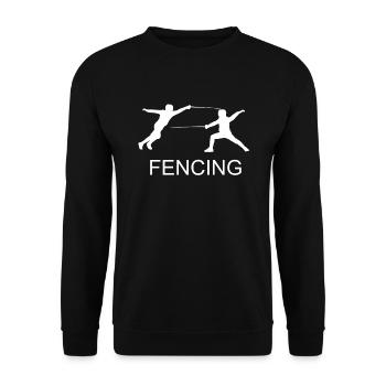 Fencing Best Sport Gift - Unisex Pullover - Schwarz - Vorne - Alina (178cm) & Michal (187cm)