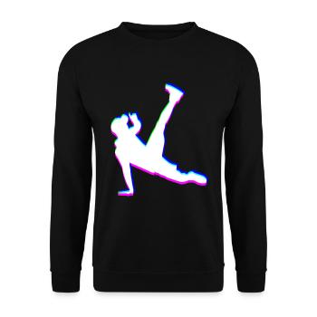 Trippy Breakdancer - Unisex Sweatshirt - black - Front - Alina (178cm) & Michal (187cm)