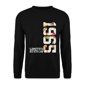 LIMITED EDITION 1965 61 JAHRE EIS 61. GEBURTSTAG - Unisex Sweatshirt - black - Front - Alina (178cm) & Michal (187cm)